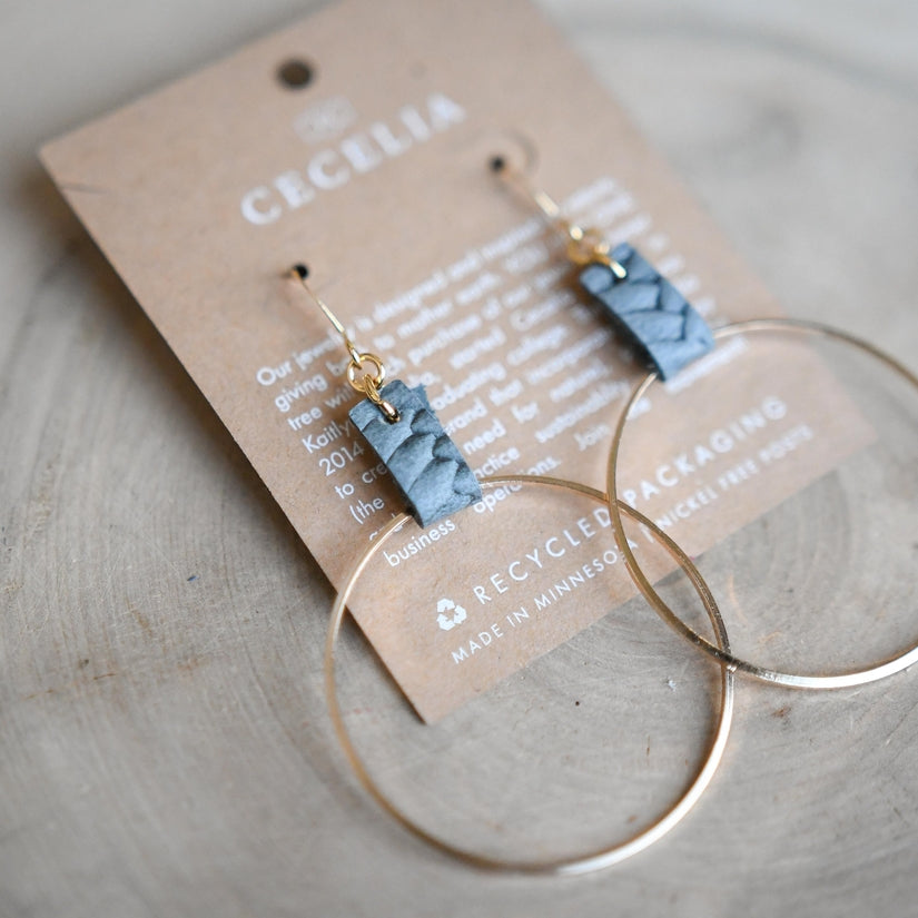 Braided Leather Hoop Earrings – Cecelia Designs – Cecelia Designs