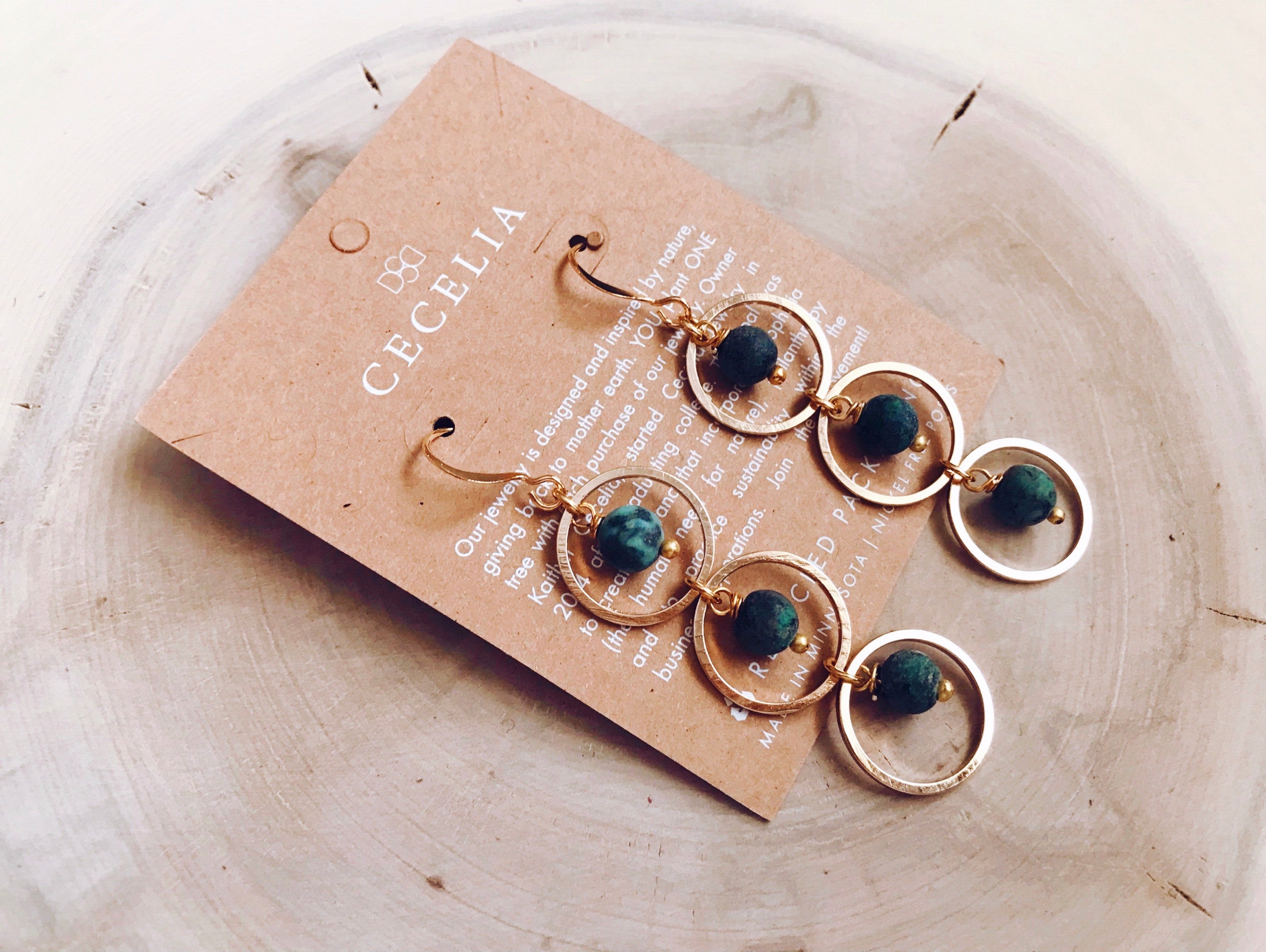 Gold Triple Hoop Earrings – Cecelia Designs Jewelry