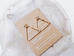 Wire Bent Gold Filled Earrings in Small Triangle Style