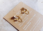 Mini Hoop Earrings in Gold Plated Chain