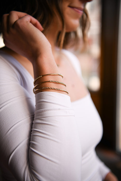 Triple Wrap Bracelet in Gold Filled Gold on Gold