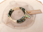 Handcrafted Gemstone Triple Wrap Bracelet