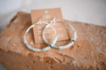 Far Out Silver Hoops in Sterling Silver Turquoise