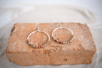 Far Out Silver Hoops in Sterling Silver Amazonite