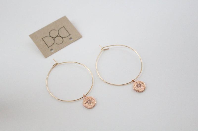 Timeless Round Hoops in Gold Filled Gold Bar