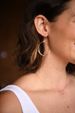 Crescent Moon Hoop Earrings