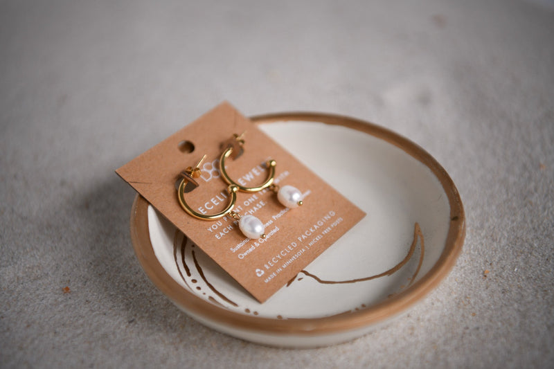 Moonlit Gold-Plated Square Geo Earrings