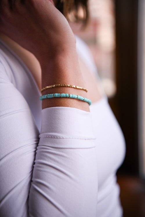 Twilight Turquoise Double Wrap Bracelet