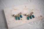 Vega Turquoise Daydreamer Boho Hoop Earrings