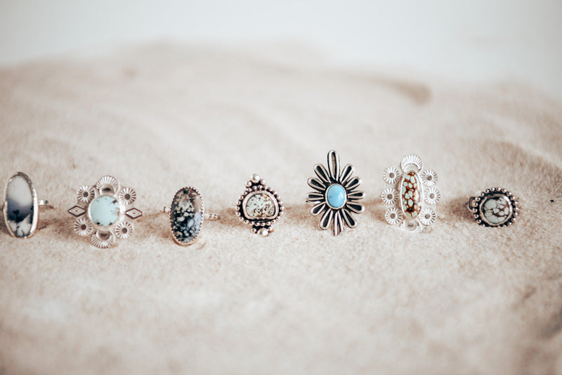 Turquoise Daisy Ring