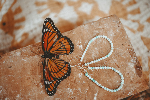 Freebird Teardrop Hoop Earrings in Turquoise