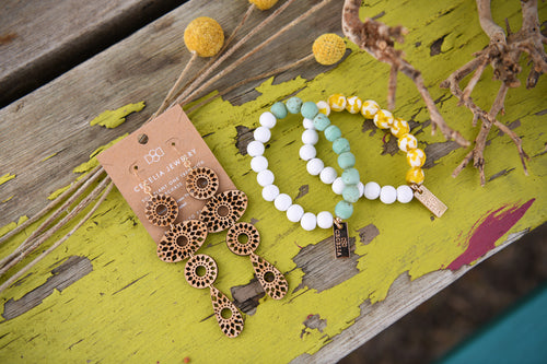 Ocean Soul Yellow Boho Bracelet