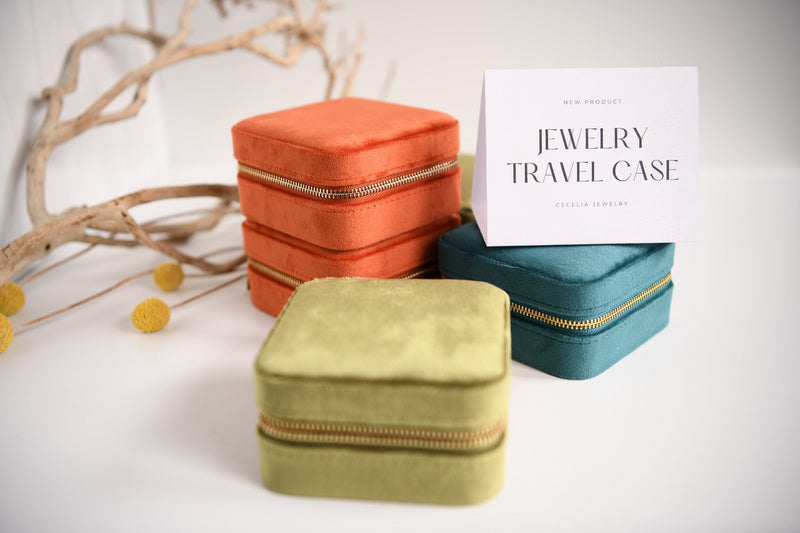 Coral Jewelry Travel Case