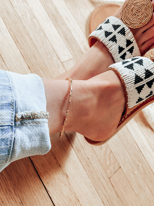 Woodstock Turquoise Ankle Bracelet