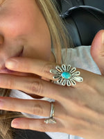 Turquoise Daisy Ring