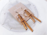 Cork Leather Tassel Earrings