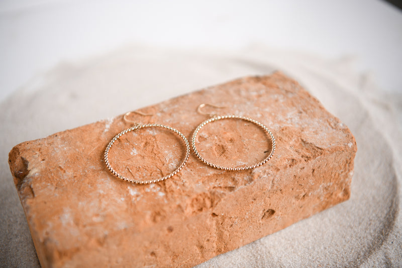 Gold Filled Live by the Sun Hoop Earrings