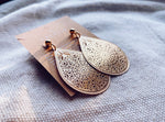 Filigree Mandala Teardrop Pendant Earrings