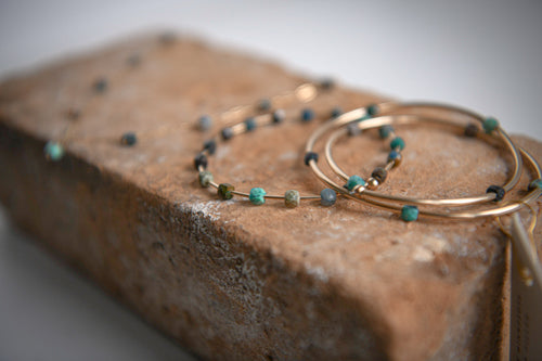 Gold Filled Turquoise Saddle Collection Wide Open Spaces Bracelet