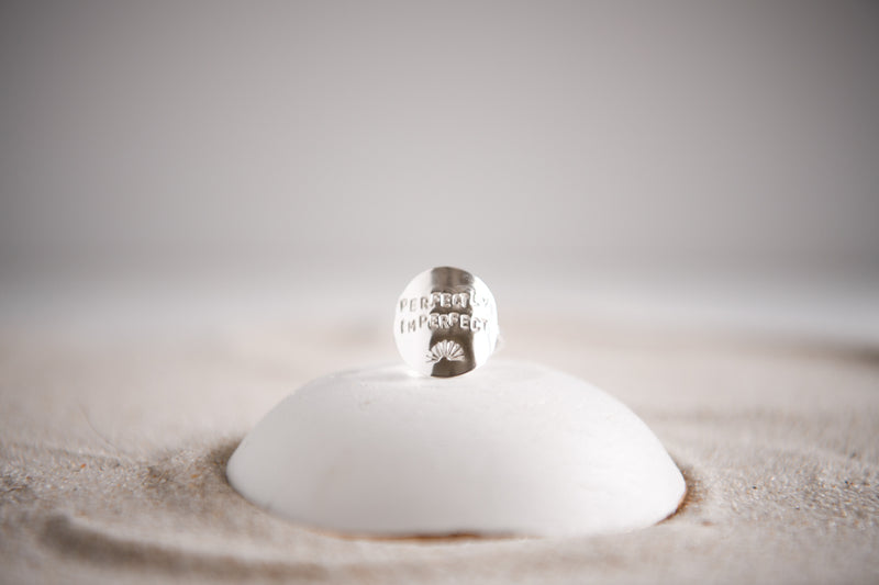 Sterling Silver Hand Stamped Ring "Perfectly Imperfect"
